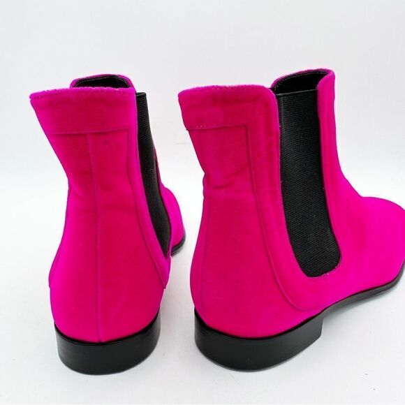 Roger Vivier Fuchsia Pyramide‎ Velvet Chelsea Boot Sz EU 34 US Sz 4 UK 2 - Picture 5 of 12